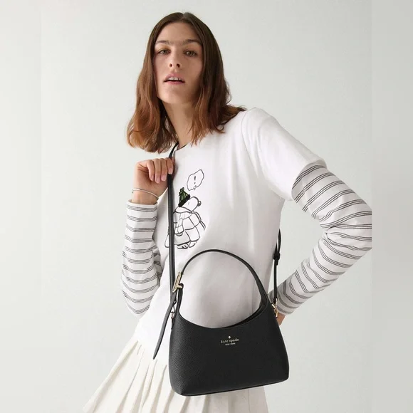 ♠️kate spade 454 Pebbled Leather Mini Crossbody Shoulder Bag, Black NWT